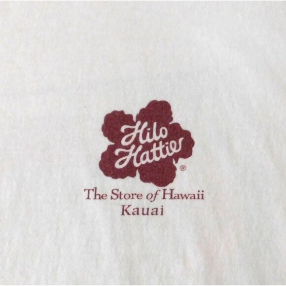 Hilo Hattie Store Tee Kauai XL White Hawaii Graphics Fruit Of The Loom Cotton - Picture 4 of 10